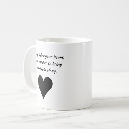 Volg je hart koffiemok (Voorkant links)