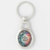 Volg je hart - Ovale Sleutelhanger (Voorkant)