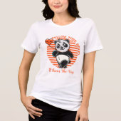 Volg je hart panda Motivatie afbeelding Tri-Blend Shirt (Voorkant)