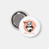 Volg Je Hart Panda Schattig Inspirerend Magneet (Voorkant / Achterkant)