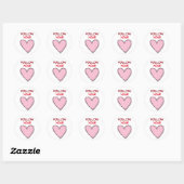 VOLG JE HART RONDE STICKER (Vel)