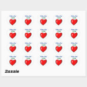 VOLG JE HART RONDE STICKER (Vel)