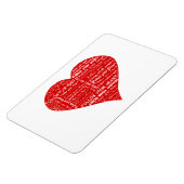 Volg je hart - Rood en wit liefdeshart Magneet (Linkerzijde)