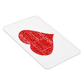 Volg je hart - Rood en wit liefdeshart Magneet (Rechterzijde)