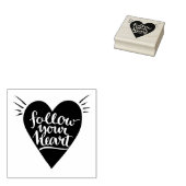 Volg je hart rubberstempel (Gestempeld)