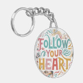 Volg je hart sleutelhanger (Voorkant Links)