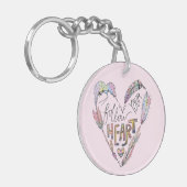 Volg je hart sleutelhanger (Voorkant Links)