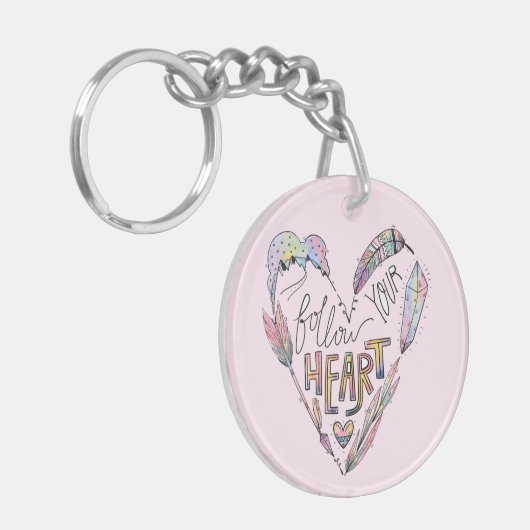 Volg je hart sleutelhanger (Voorkant Links)