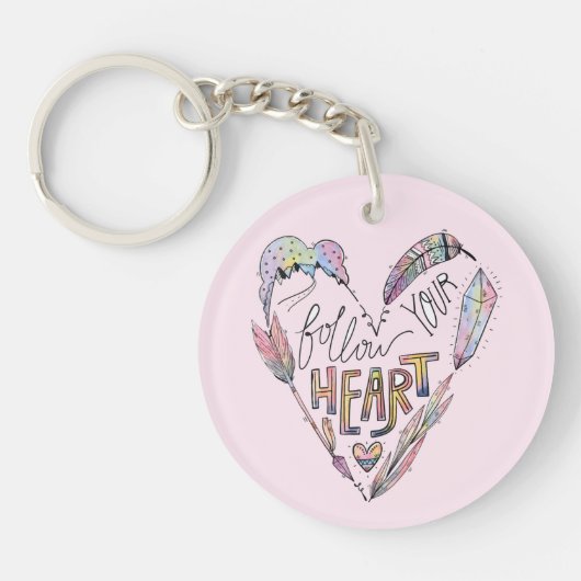 Volg je hart sleutelhanger (Voorkant)