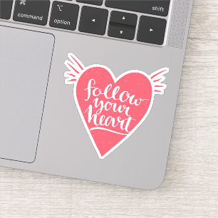 Volg je hart sticker