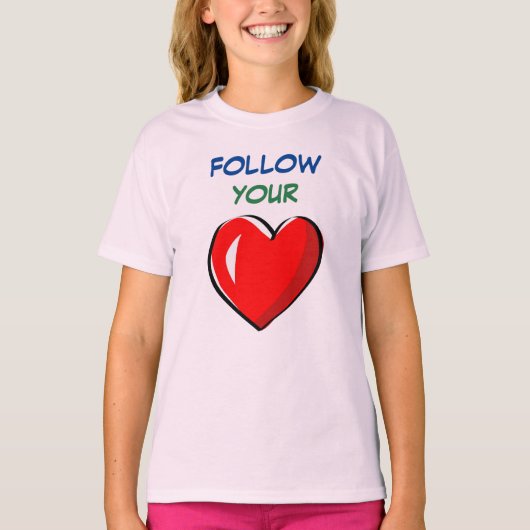 VOLG JE HART T-SHIRT (Voorkant)