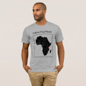 Volg je hart. t-shirt (Voorkant volledig)