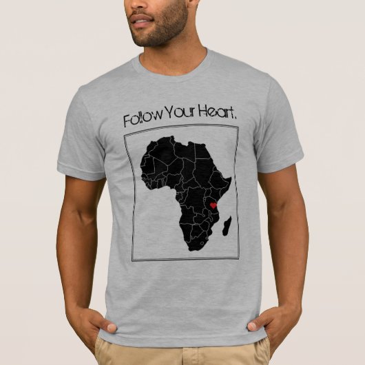 Volg je hart. t-shirt (Voorkant)