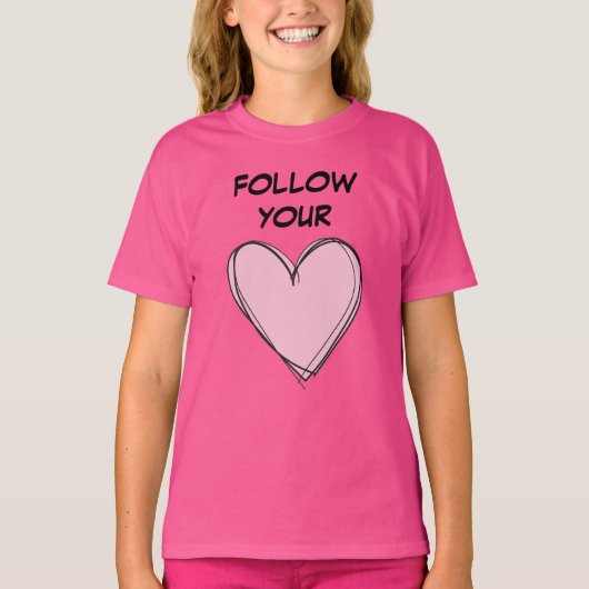 VOLG JE HART T-SHIRT (Voorkant)