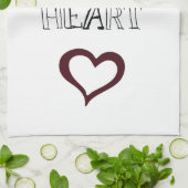 Volg je hart theedoek (Gevouwen)