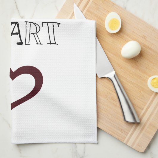 Volg je hart theedoek (Quarter Fold)