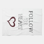 Volg je hart theedoek (Horizontaal)