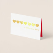 Volg je hart... Valentijn Folie Kaarten (Voorkant)