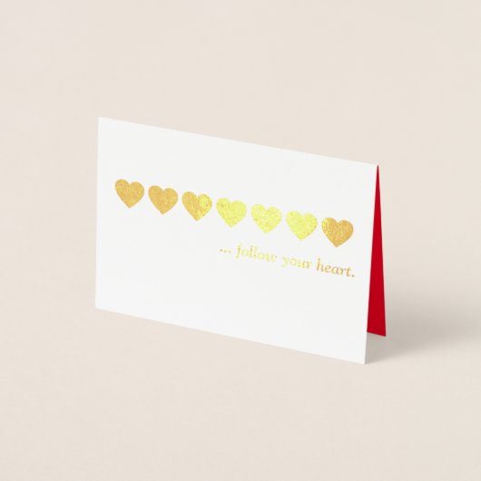 Volg je hart... Valentijn Folie Kaarten (Voorkant)