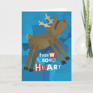 Volg je hart Wenskaart Feestdagen Kaart