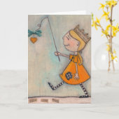 Volg je hart - Wenskaart Kaart (Gele Bloem)