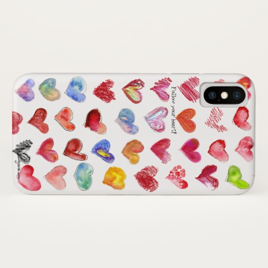 Volg je hart x universeel Case-Mate iPhone case (Achterkant (horizontaal))