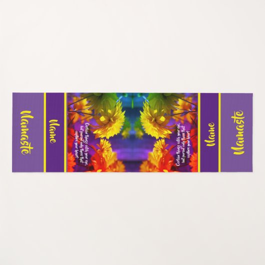 Volg je hartbloemen Inspirerend Yogamat (Voorkant (horizontaal))