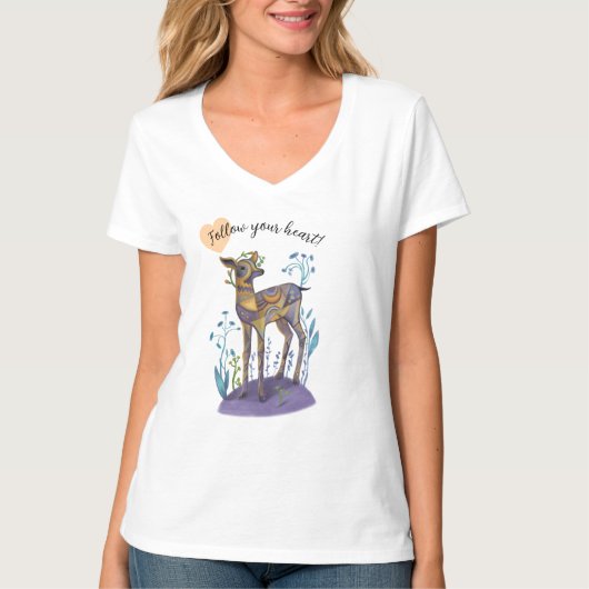 Volg je hert t-shirt (Voorkant)