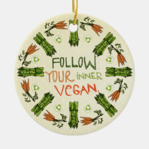 Volg je interne verkenningsnummer van Vegan Keramisch Ornament