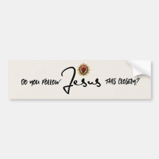 Volg je JESUS op de voet? Bumpersticker