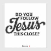 Volg je Jezus deze mooie Christelijke auto? Sticker (Vel)