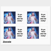 Volg je Jezus op de voet? Bumpersticker Rechthoekige Sticker (Vel)