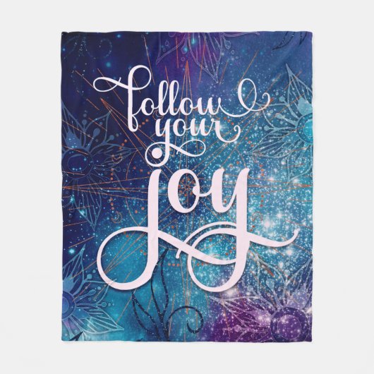 Volg je Joy - Aqua Affirmation Artistry Fleece Deken (Voorkant)