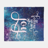 Volg je Joy - Aqua Affirmation Artistry Fleece Deken (Voorkant (Horizontaal))