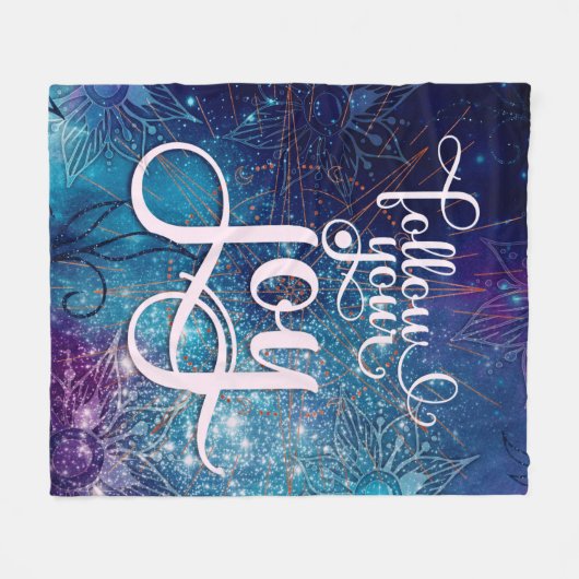 Volg je Joy - Aqua Affirmation Artistry Fleece Deken (Voorkant (Horizontaal))