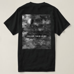 Volg Je Licht Esthetische Hemelse Maan en C T-shirt