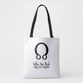 Volg Je Node Vind Je Bestemming Astrologie Tote Bag (Voorkant)