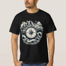 Volg Je Noord Kompas Avontuur Grafische T-Shirt