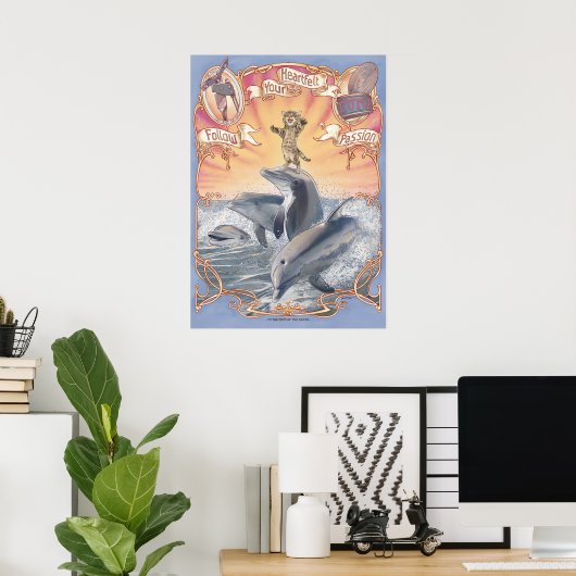 Volg je oprechte Poisson Poster (Thuiskantoor)
