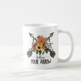 Volg je pijl koffiemok