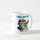 Volg je sterren - Inspirerend uilenkunst Koffiemok (Voorkant rechts)