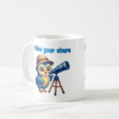 Volg je sterren - Inspirerend uilenkunst Koffiemok (Voorkant links)