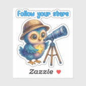 Volg je sterren - Uil Sticker (Vel)