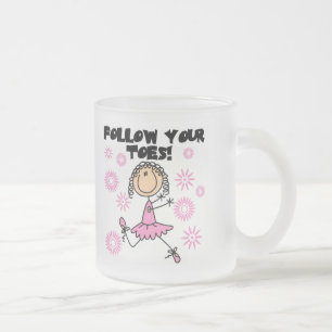 Volg je tenen Ballerina T-shirts en cadeaus Matglas Koffiemok