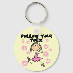 Volg je tenen Ballerina T-shirts en cadeaus Sleutelhanger
