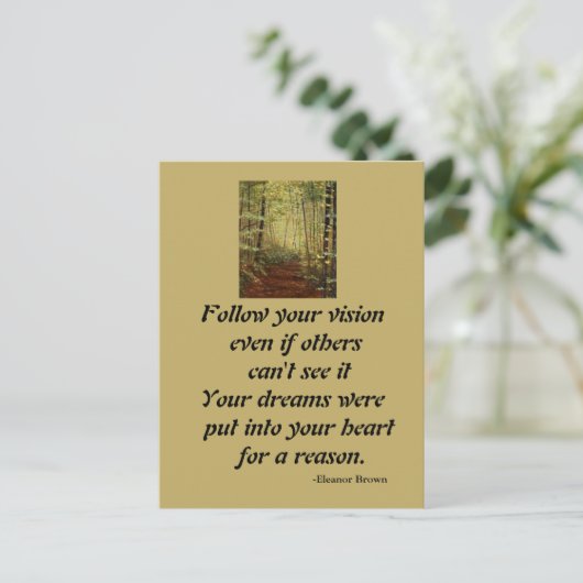 VOLG JE VISIE BRIEFKAART (Staand voorkant)