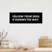 Volg je ziel het weet de weg poster (Keuken)