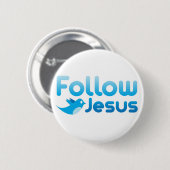 Volg Jesus Christ Twitter Humor Ronde Button 5,7 Cm (Voorkant /achterkant)