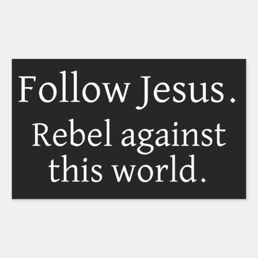Volg Jesus Sticker (Voorkant)