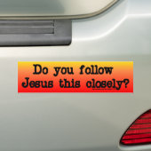 Volg Jezus Bumpersticker (Op auto)